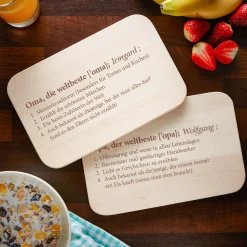 Frühstücksbrettchen Set mit Gravur - Definition Großeltern