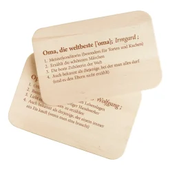 Frühstücksbrettchen Set mit Gravur - Definition Großeltern
