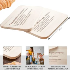 Frühstücksbrettchen Set mit Gravur - Definition Großeltern