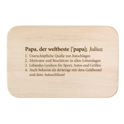 Frühstücksbrettchen Set mit Gravur - Definition Eltern - Personalisiert