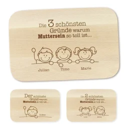 Frühstücksbrettchen - Warum Muttersein so toll ist