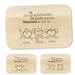 Frühstücksbrettchen - Warum Vatersein so toll ist