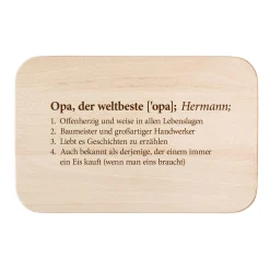 Frühstücksbrett mit Gravur - Definition Weltbester Opa