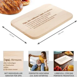 Frühstücksbrett mit Gravur - Definition Weltbester Opa