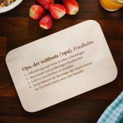 Frühstücksbrett mit Gravur - Definition Weltbester Opa