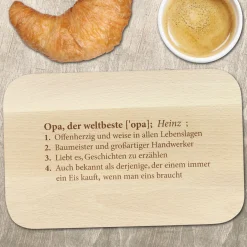 Frühstücksbrett mit Gravur - Definition Weltbester Opa