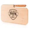 Frühstücksbrett mit Messer - Bester Papa