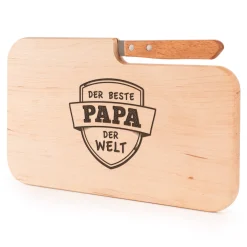 Frühstücksbrett mit Messer - Bester Papa