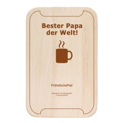 FrühstücksPad mit Gravur - Bester Papa