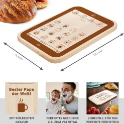 FrühstücksPad mit Gravur - Bester Papa