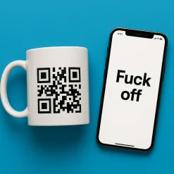 Geheimtasse mit QR-Code – Scanne & erhalte 
