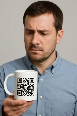 Geheimtasse mit QR-Code – Scanne & erhalte 