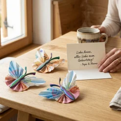 Geldgeschenk Schmetterling Farbverlauf – 3er Set Geschenkverpackung für Geld