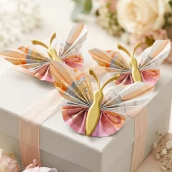 Geldgeschenk Schmetterling Gold - 3er Set Geschenkverpackung für Geld