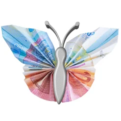 Geldgeschenk Schmetterling Silber - 3er Set Geschenkverpackung für Geld