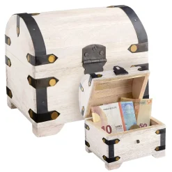 Geld Schatztruhe - Weiß