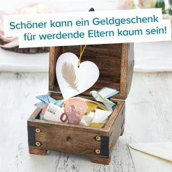 Geld Schatztruhe zur Geburt Dunkel