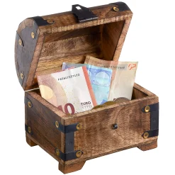Geld Schatztruhe zur Geburt Dunkel