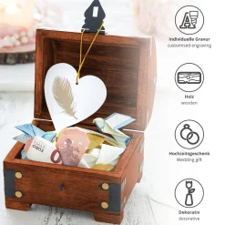 Geld Schatztruhe zur Hochzeit Dunkel
