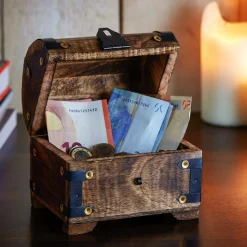 Geld Schatztruhe zur Hochzeit Dunkel