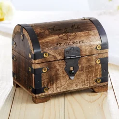 Geld Schatztruhe zur Hochzeit Dunkel