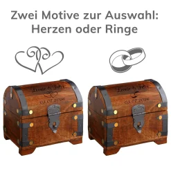 Geld Schatztruhe zur Hochzeit Dunkel