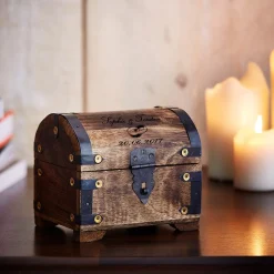 Geld Schatztruhe zur Hochzeit Dunkel