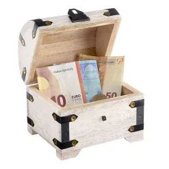 Geld Schatztruhe zur Hochzeit Jawort - Weiß