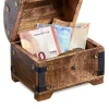 Geld Schatztruhe zur Hochzeit Dunkel - Jawort Gravur
