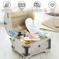 Geld Schatztruhe zur Jugendweihe - Weiß