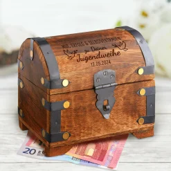 Geld Schatztruhe zur Jugendweihe Dunkel