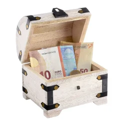 Geld Schatztruhe zur Konfirmation Engel - Weiß