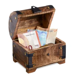 Geld Schatztruhe zur Silberhochzeit Dunkel