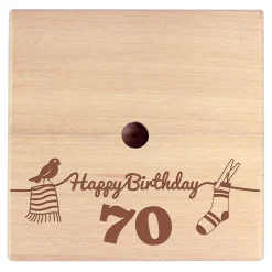 Geld Wäschespinne zum 70. Geburtstag