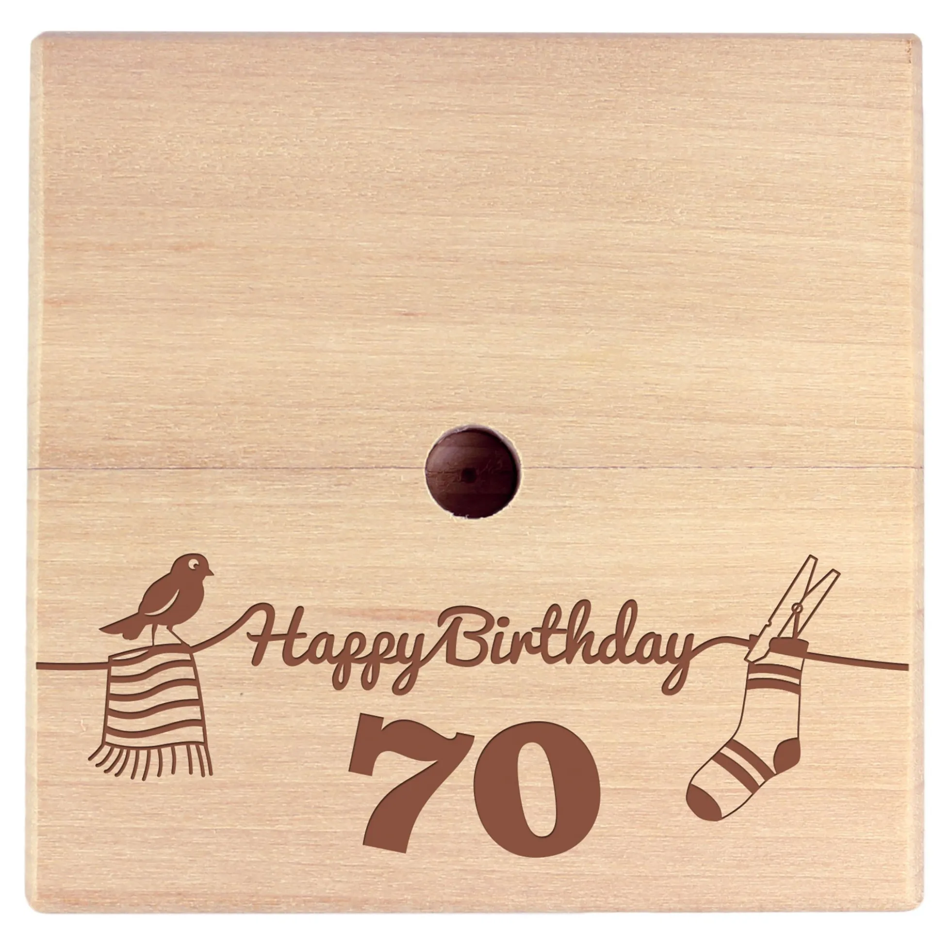 Geld Wäschespinne zum 70. Geburtstag