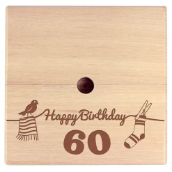 Geld Wäschespinne zum 60. Geburtstag