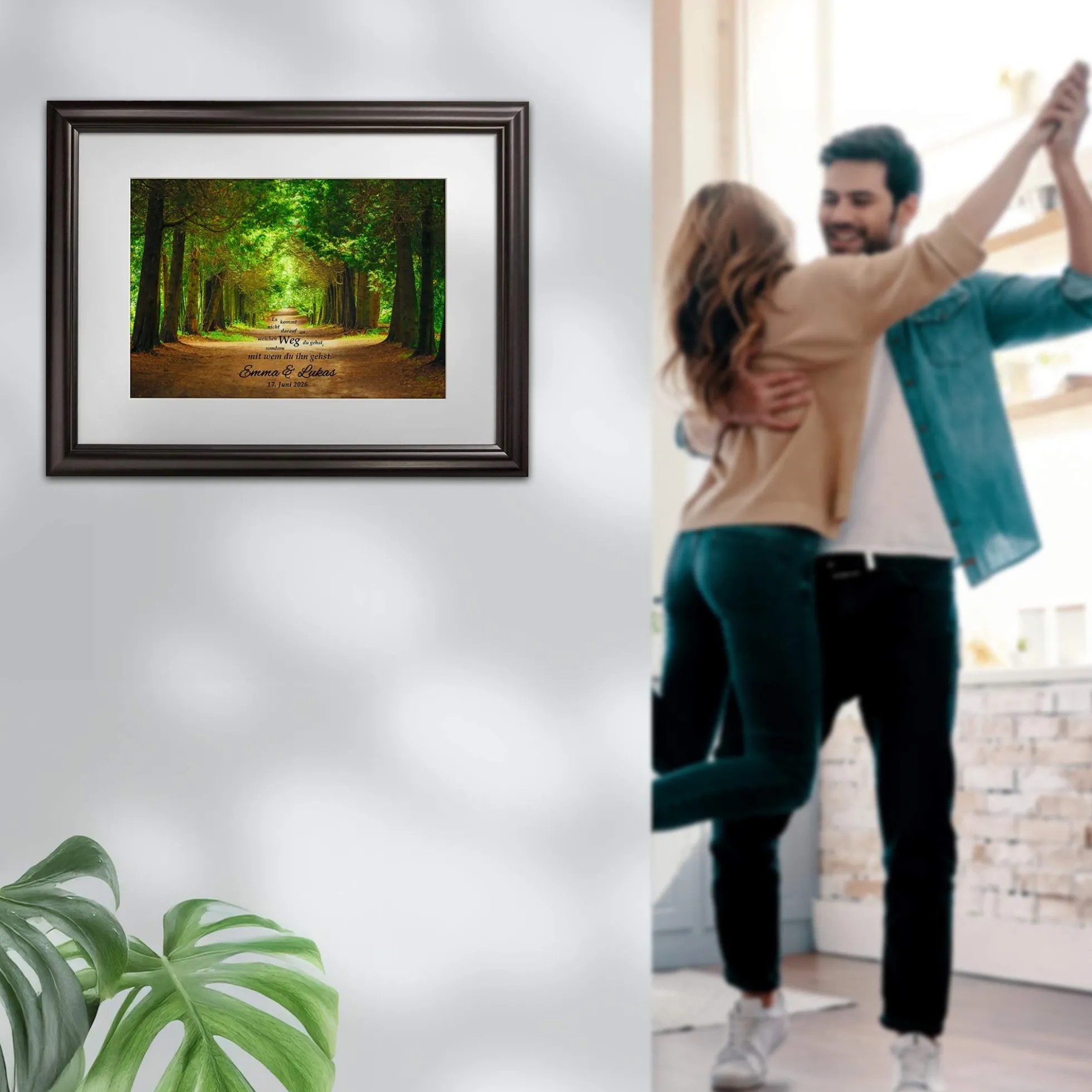 Gemeinsamer Weg Frühlingsbild - personalisiert