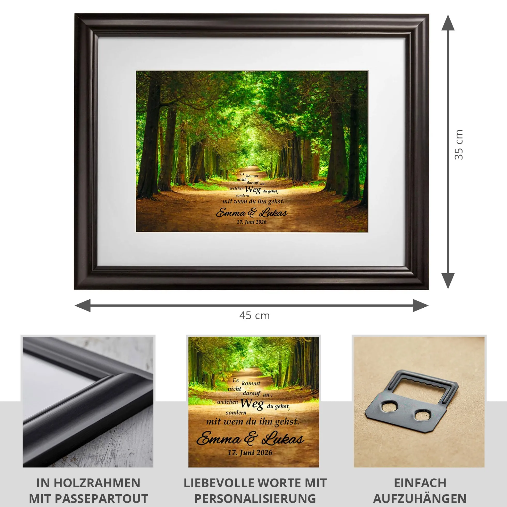 Gemeinsamer Weg Frühlingsbild - personalisiert