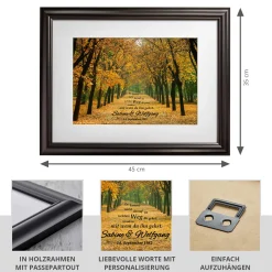 Gemeinsamer Weg Herbstbild - personalisiert