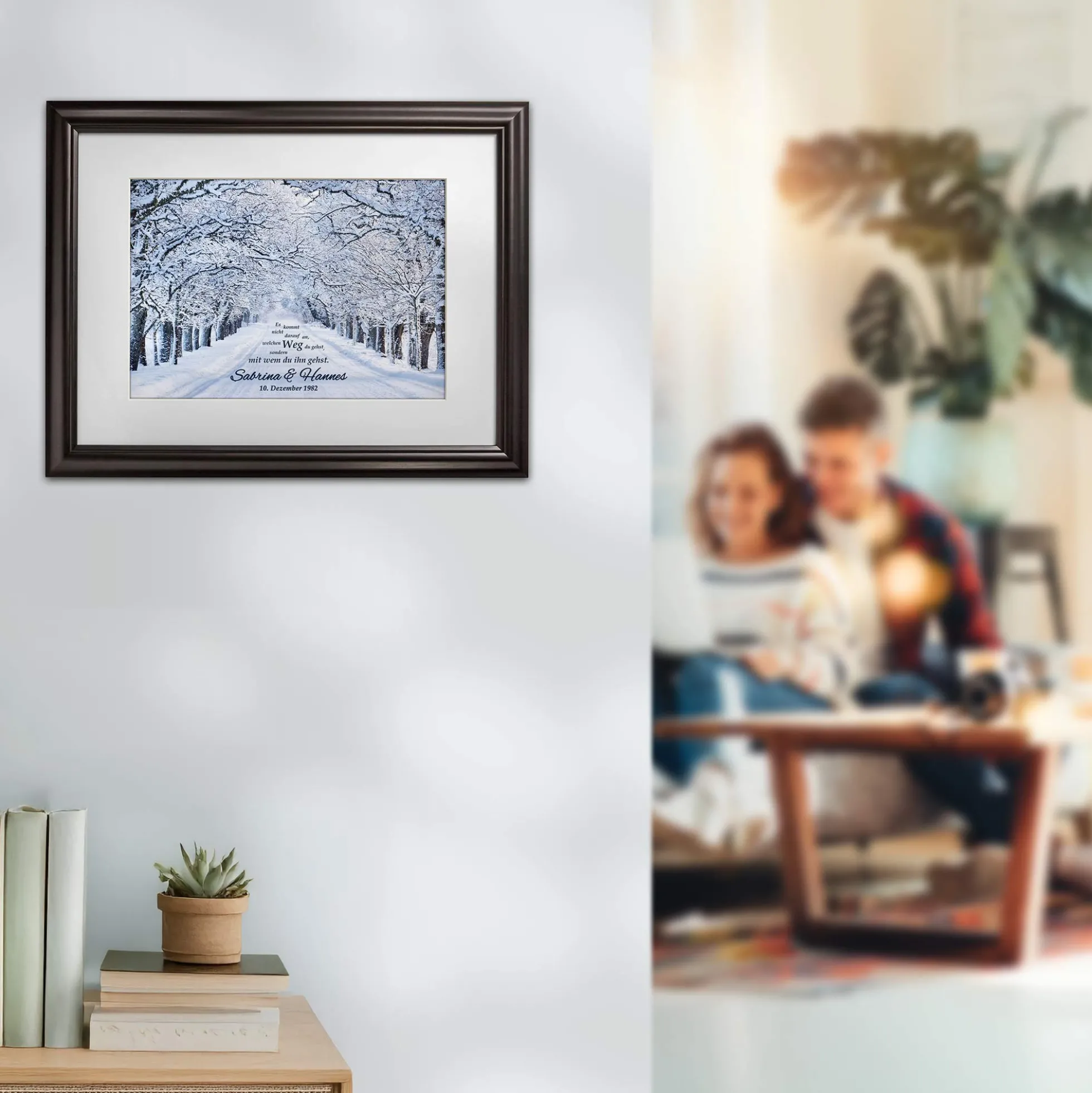 Gemeinsamer Weg Winterbild - personalisiert