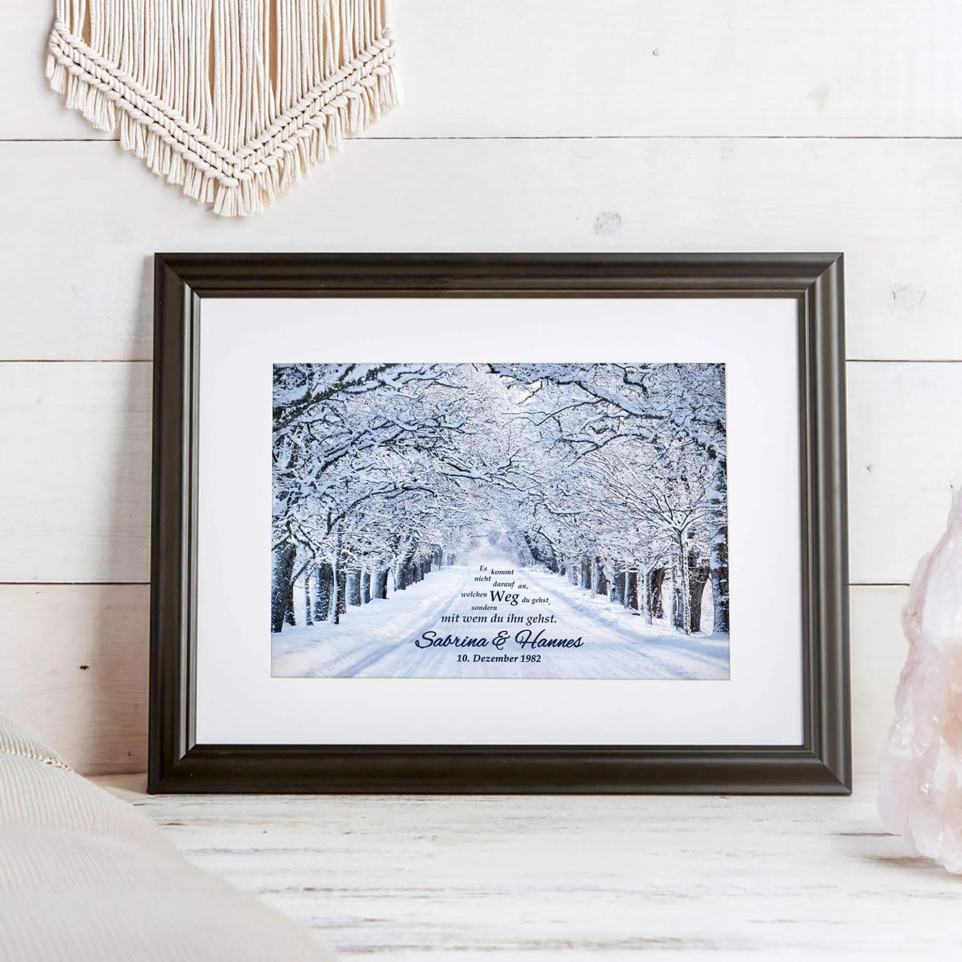 Gemeinsamer Weg Winterbild - personalisiert