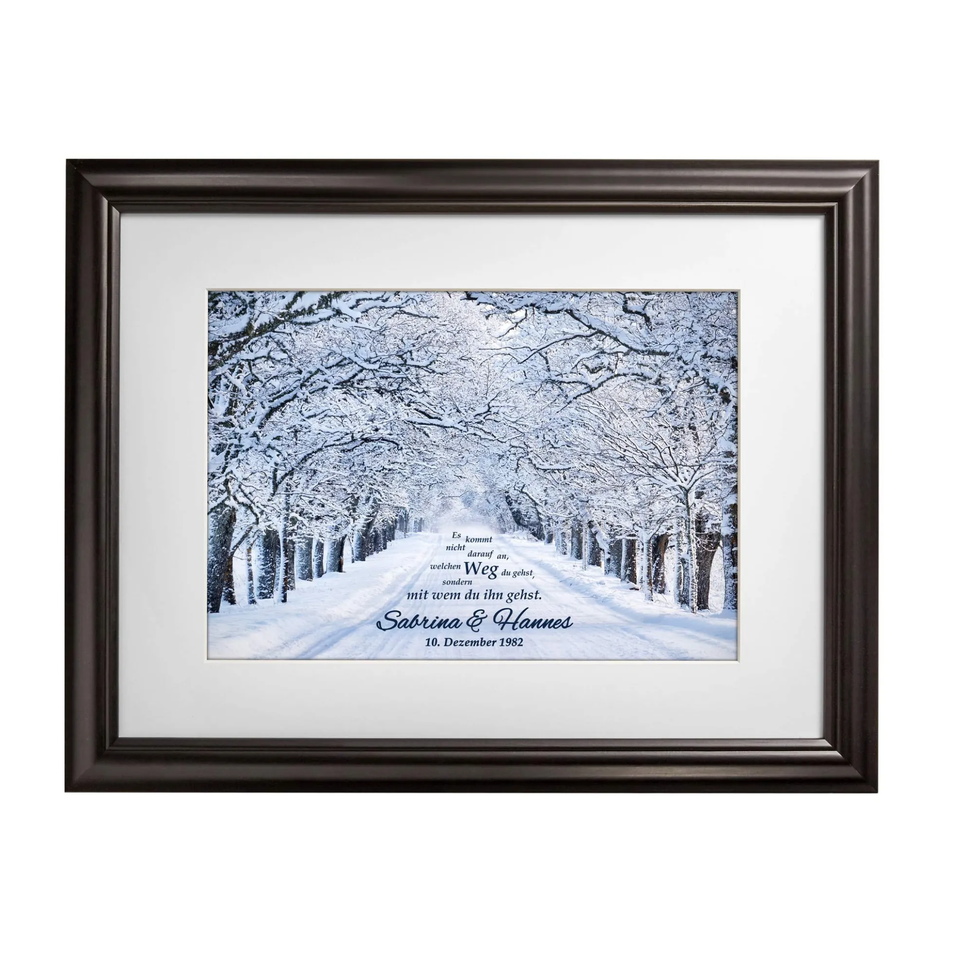Gemeinsamer Weg Winterbild - personalisiert