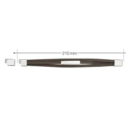 Gewickeltes Lederarmband braun - Name