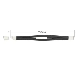Gewickeltes Lederarmband schwarz - Name