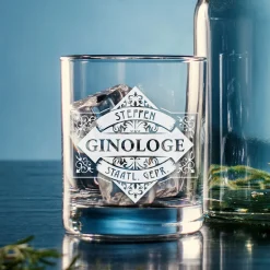 Gin Glas Tumbler mit Gravur - Ginologe