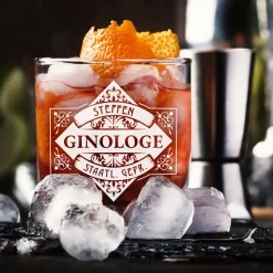 Gin Glas Tumbler mit Gravur - Ginologe