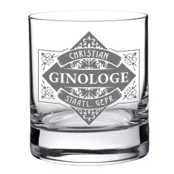 Gin Glas Tumbler mit Gravur - Ginologe