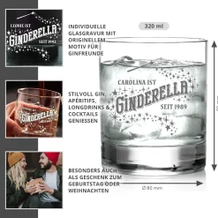 Ginglas Tumbler mit Gravur - Ginderella