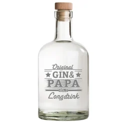 Glaskaraffe mit Gravur für Papa - Gin