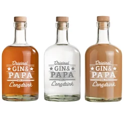 Glaskaraffe mit Gravur für Papa - Gin